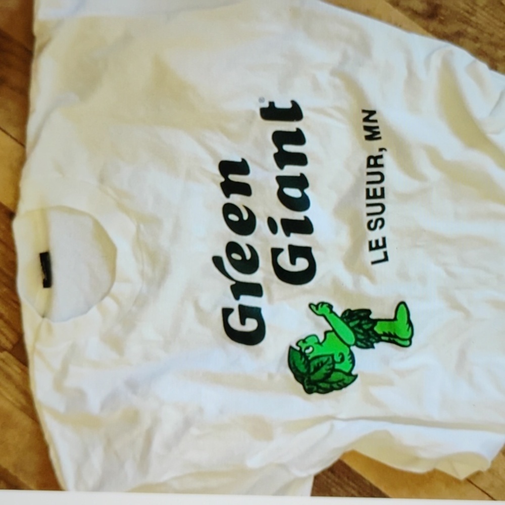Vintage SPROUT GREEN GIANT T-shirt SZ XL Unisex Seamless Side Le Sueur MN